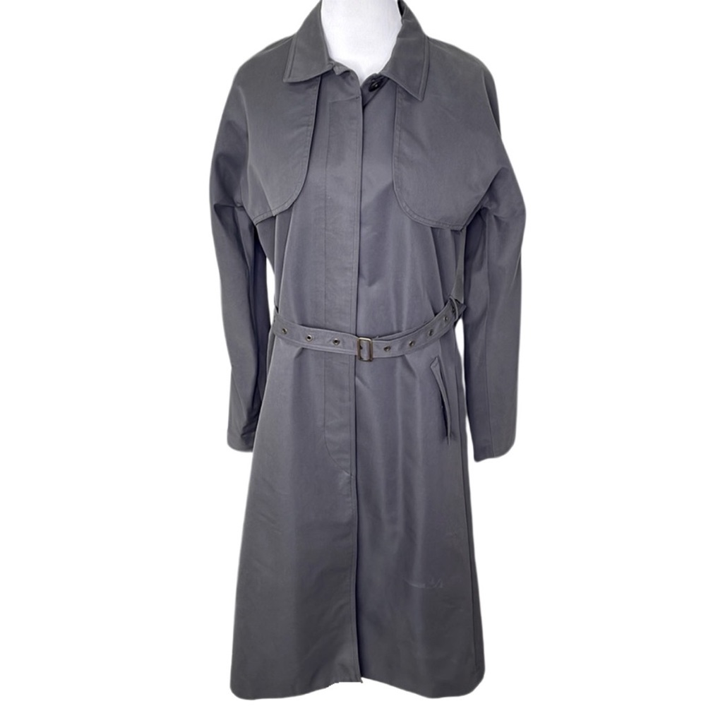 Versus Versace Women’s Gray Button Down Long Trench Coat